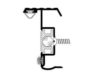 Pemko 3493BDGS120L-M Bright Dip Gold Anodized 120" Inswing Slimline Locking Astragal with Slide Bolt with 18" Long Throw - Silicone Insert - Mortise Mount