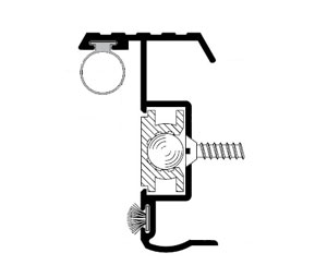 Pemko 3493BDGV80-S Bright Dip Gold Anodized 80" Inswing Slimline Locking Astragal with Slide Bolt - Vinyl Insert - Surface Mount