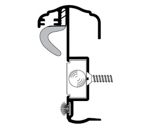 Pemko 3495BDGQ80L-S Bright Dip Gold Anodized 80" Inswing Colonial Style Locking Astragal with Slide Bolt with 18" Long Throw - Kerf-in Foam Insert - Surface Mount