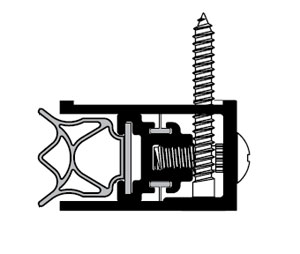 Pemko 350CSPK 80" Adjustable Jamb Weatherstrip with Black Pemko Prene insert - Clear Anodized Aluminum