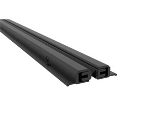 Pemko 351BSP/BSP-BKPK 96 Adjustable Double Door Astragal with Black PemkoPrene Insert, 96" length, Black Suede Powder Coat