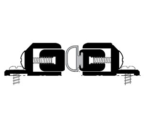 Pemko 351C-CV 96" Adjustable Astragal Set with Vinyl Insert - Clear Anodized Aluminum