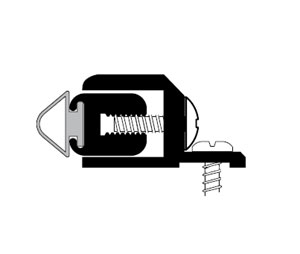 Pemko 351CS 144" Adjustable Astragal with Silicone Insert - Clear Anodized Aluminum
