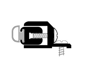 Pemko 351BSP BK-V 120 Adjustable Astragal with Black EcoVinyl Insert, 120" length, Black Suede Powder Coat