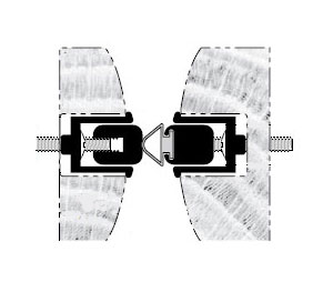 Pemko 354B-BPK 144" Adjustable Astragal Set with PemkoPrene Insert - Mill Finish Bronze