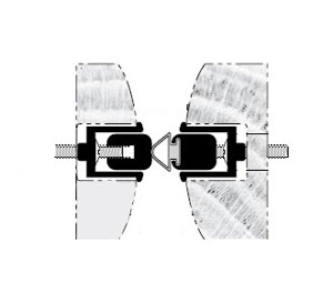 Pemko 354B-BV 120 Adjustable Astragal Set with Vinyl Insert - Mill Finish Bronze