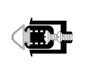 Pemko 354CPK 120" Adjustable Astragal with PemkoPrene Insert - Clear Anodized Aluminum
