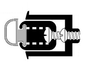 Pemko 354GV 96" Adjustable Astragal with Vinyl Insert - Gold Aluminum