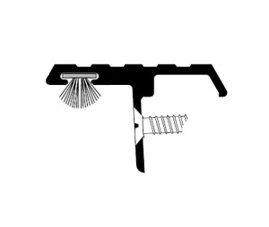 Pemko 355SNP84 84" Satin Nickel Anodized "T" Astragal with Pile insert