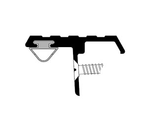 Pemko 355SNS84 84" Satin Nickel Anodized "T" Astragal with Silicone insert