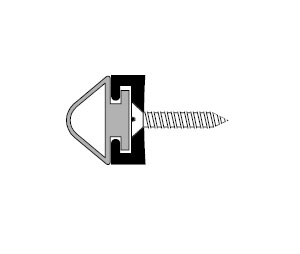 Pemko 369DS 54" Dark Bronze Anodized Aluminum Meeting Stile with Silicone insert