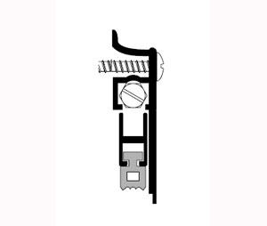 Pemko 412SSL 36" Automatic Door Bottom with Sponge Silicone insert - Cladded Stainless Steel - Surface Mount