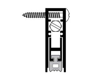 Pemko 4131DSL 30" Dark Bronze Anodized Aluminum Automatic Door Bottom with Silicone insert - Surface/Semi-Mortise Mount