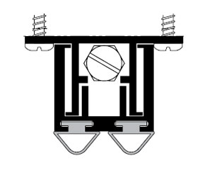 Pemko 420ASL 48" Automatic Door Bottom with Silicone insert - Mill Finish Aluminum - Full Mortise Mount