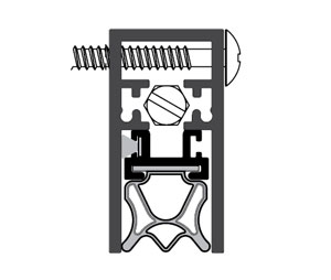 Pemko 4301CPKL 32" Automatic Door Bottom with Pemko Prene insert - Clear Anodized Aluminum - Surface/Semi-Mortise Mount