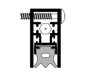 Pemko 4301CRL 40" Automatic Door Bottom with Rubber insert - Clear Anodized Aluminum - Surface/Semi-Mortise Mount
