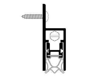 Pemko 430CMPKL 46" Automatic Door Bottom with Pemko Prene insert - Clear Anodized Aluminum - Semi-Mortise Mount