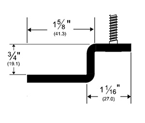 Pemko BKT07510BE Perimeter Gasket Jamb Bracket, Satin Bronze Powder Coated Aluminum