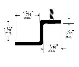 Pemko BKT153210BE Perimeter Gasket Jamb Bracket, Satin Bronze Powder Coated Aluminum