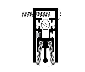 Pemko OS4301DNBL70 70" Over-Sized Automatic Door Bottom with Nylon Brush insert - Dark Bronze Anodized Aluminum - Surface Mount