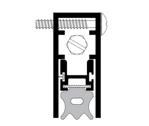 Pemko OS4301DRL58 58" Over-Sized Automatic Door Bottom with EPDM insert - Dark Bronze Anodized Aluminum - Surface Mount
