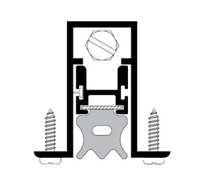 Pemko OS434ARL60 60" Over-Sized Automatic Door Bottom with EPDM insert - Mill Finish Aluminum - Mortise Mount