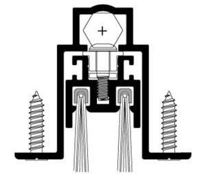 Pemko PDB434ANB 34" Automatic Door Bottom with Nylon Brush insert - Mill Finish Aluminum