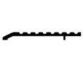 Pemko 229BSP 24" Black Suede Powder Coat Aluminum Half Saddle Threshold