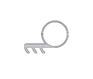 Pemko PK52BL 20 PemkoPrene Kerf-In Weatherstrip - Black - 20 length