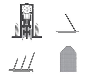 Pemko PEMKOSTCSET-1A36x84BL STC-1A Acoustic Seal Set for 36" x 84" Doors