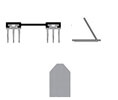 Pemko PEMKOSTCSET-3B36x80BL STC-3B Acoustic Seal Set for 36" x 80" Doors