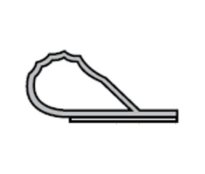 Pemko PK33BL 17 Adhesive-Backed Fire/Smoke Gasketing - Black - 17 length