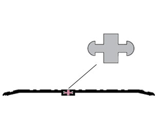 Pemko PY44BL 72" Thermal Plastic only for 1/2" Tall Thermal Break Thresholds