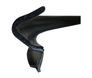 Pemko Q108BL 60" Foam Kerf-In Weatherstrip - Black