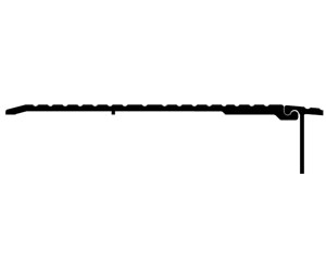 Pemko R1.5OSMRAK 72" Mill Finish Aluminum with PemKote™ Non-Slip Coating Modular Ramp Threshold - Miter Return