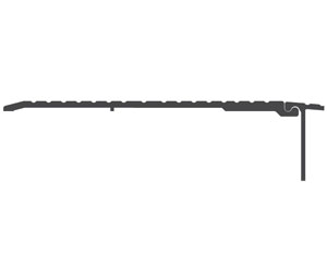 Pemko R1.75OSAK 54" Mill Finish Aluminum with PemKote™ Non-Slip Coating Modular Ramp Threshold