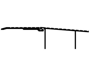 Pemko R1.75OSSMRAK 54" Mill Finish Aluminum with PemKote™ Non-Slip Coating Modular Ramp Threshold - Miter Return