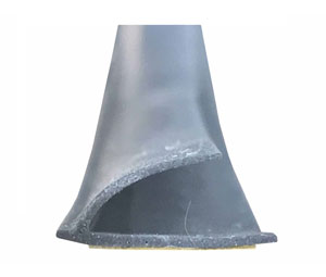 Pemko S44BL 17 Adhesive-Backed Fire/Smoke Single Fin Gasketing - Black - 17 length