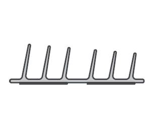 Pemko S771x6C 36" Silicone Adhesive Astragal/Meeting Stile with 6 Fins - Clear Color