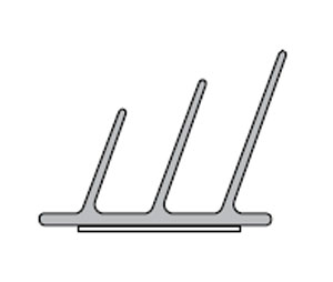 Pemko S773D 17 Adhesive-Backed Fire/Smoke Triple-Fin Gasketing - Dark Brown - 17' length