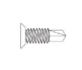 Pemko TORX-TKS1267SP10SS24 Stainless Steel Flat Head Undercut Self-Drilling Screw 12-24 x 11/16 x #10 - Pack of 24