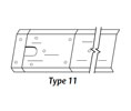 Pemko 11 176A 24" Mill Finish Aluminum Type11 176A Floor Closer Threshold/Cover Plate Assembly - Center Hung