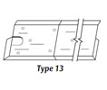 Pemko 13 R.5OSMRA 24" Mill Finish Aluminum Type13 R.5OSMRA Floor Closer Threshold/Cover Plate Assembly - Offset Hung