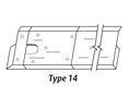 Pemko 14 R.75OSMRA 24" Mill Finish Aluminum Type14 R.75OSMRA Floor Closer Threshold/Cover Plate Assembly - Center Hung