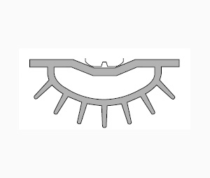 Pemko V15GR 96" Replacement Vinyl - Gray