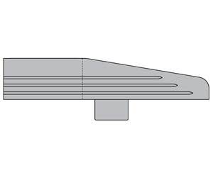 Pemko WING10RHA 36" Mill Finish Aluminum Miter Returns For All Modular Ramp Thresholds - Right Hand