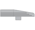 Pemko WING10LHAK 90" Mill Finish Aluminum with PemKote™ Non-Slip Coating Miter Returns For All Modular Ramp Thresholds - Left Hand