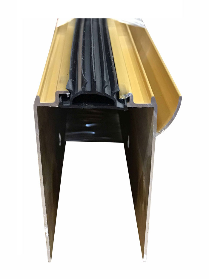 Pemko 2211GPK 36" Gold Anodized Aluminum Door Shoe with Rain Drip