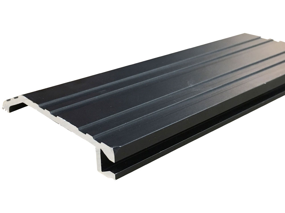 36" Long Dark Bronze Anodized Threshold - 4" Wide X 1/4" High, Corrugated (Includes Screws)