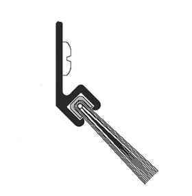 Pemko 45061SNNB 80 Nylon Brush Door Sweep 